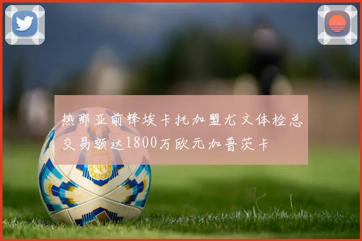 热那亚前锋埃卡托加盟尤文体检总交易额达1800万欧元加普茨卡